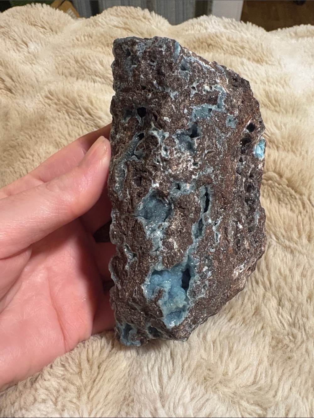 Blue Botryoidal Smithsonite Specimen - Picture 7 of 8